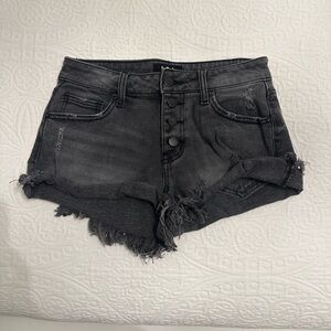 LTJ Black Denim Shorts